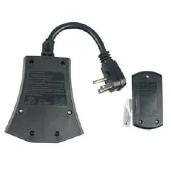 Holiday Time Outdoor 3-Outlet Wireless Remote with Timer (includes 2 set!) Black - Picture 2 of 3